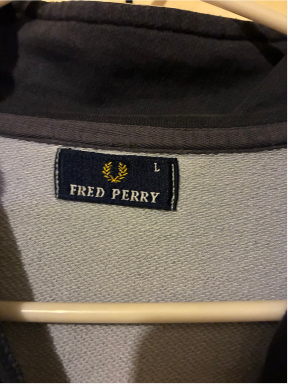 Men's Fred Perry Quarter Zip Sweatshirt blue / navy Size L - Picture 4 of 4